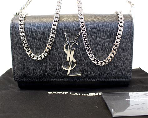 black ysl chain bag|ysl black leather handbag.